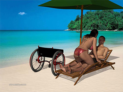 3D Wheelchair Model Animation
